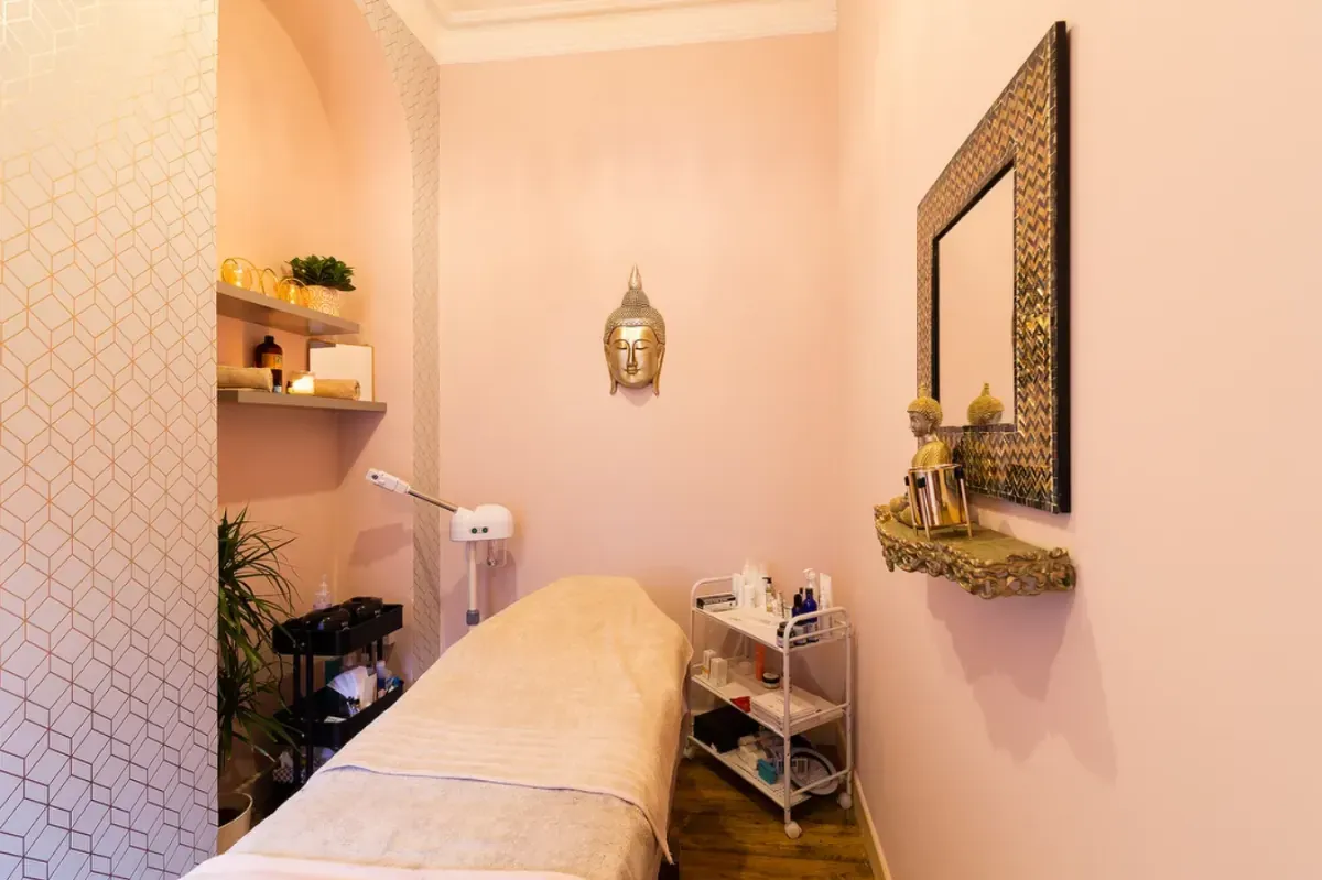 A treatment room at Radiant Beauty Leeds